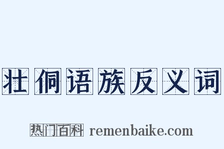 壮侗语族反义词是什么意思的图片